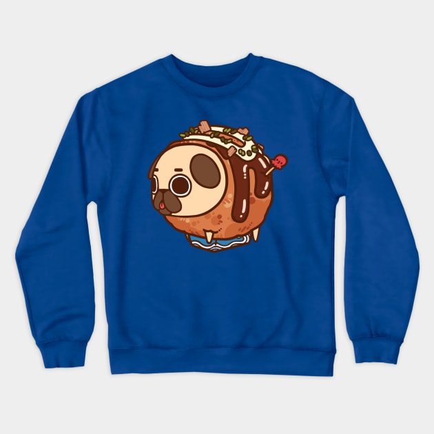 Takoyaki Puglie Crewneck Sweatshirt by Puglie Pug 